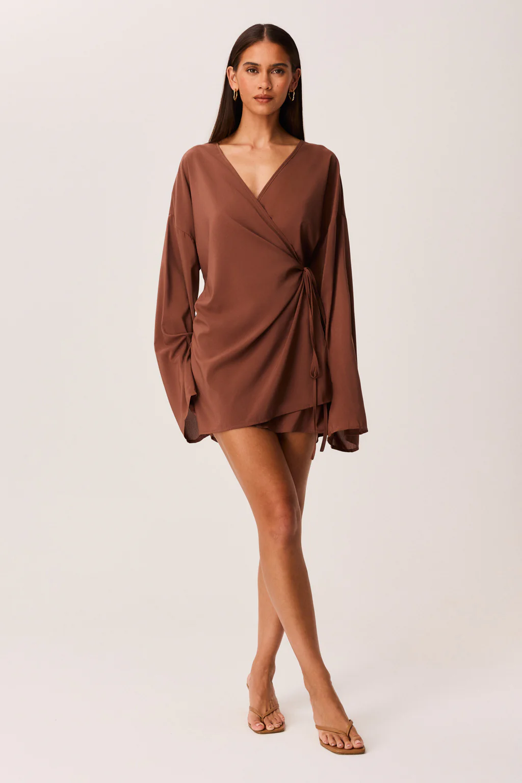 BREE WRAP MINI DRESS
