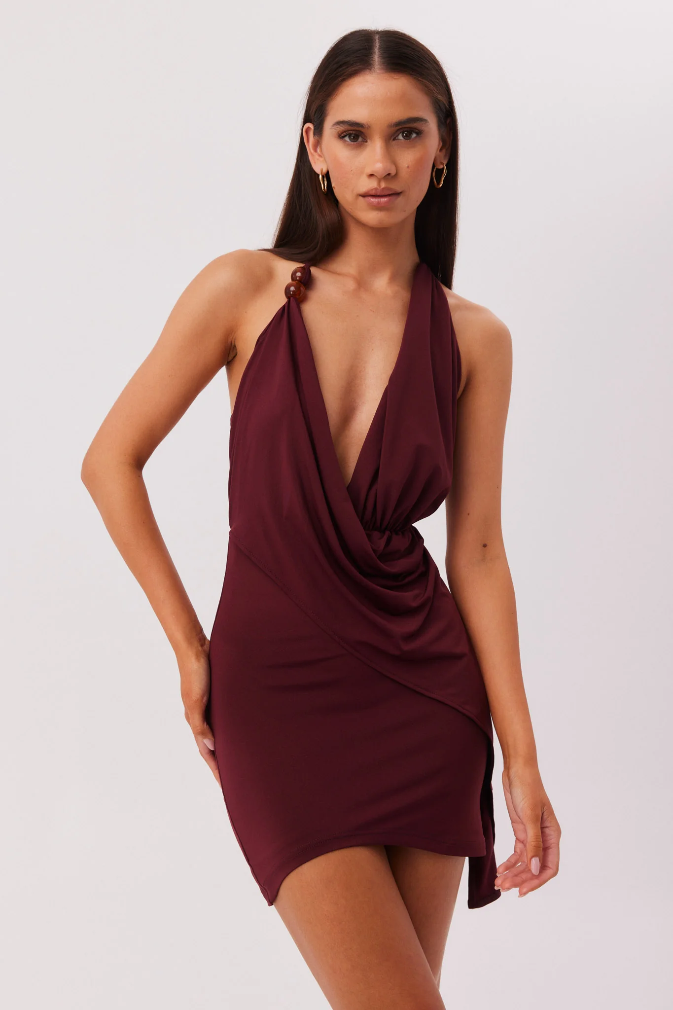 ISA DRAPE MINI DRESS - Image 11