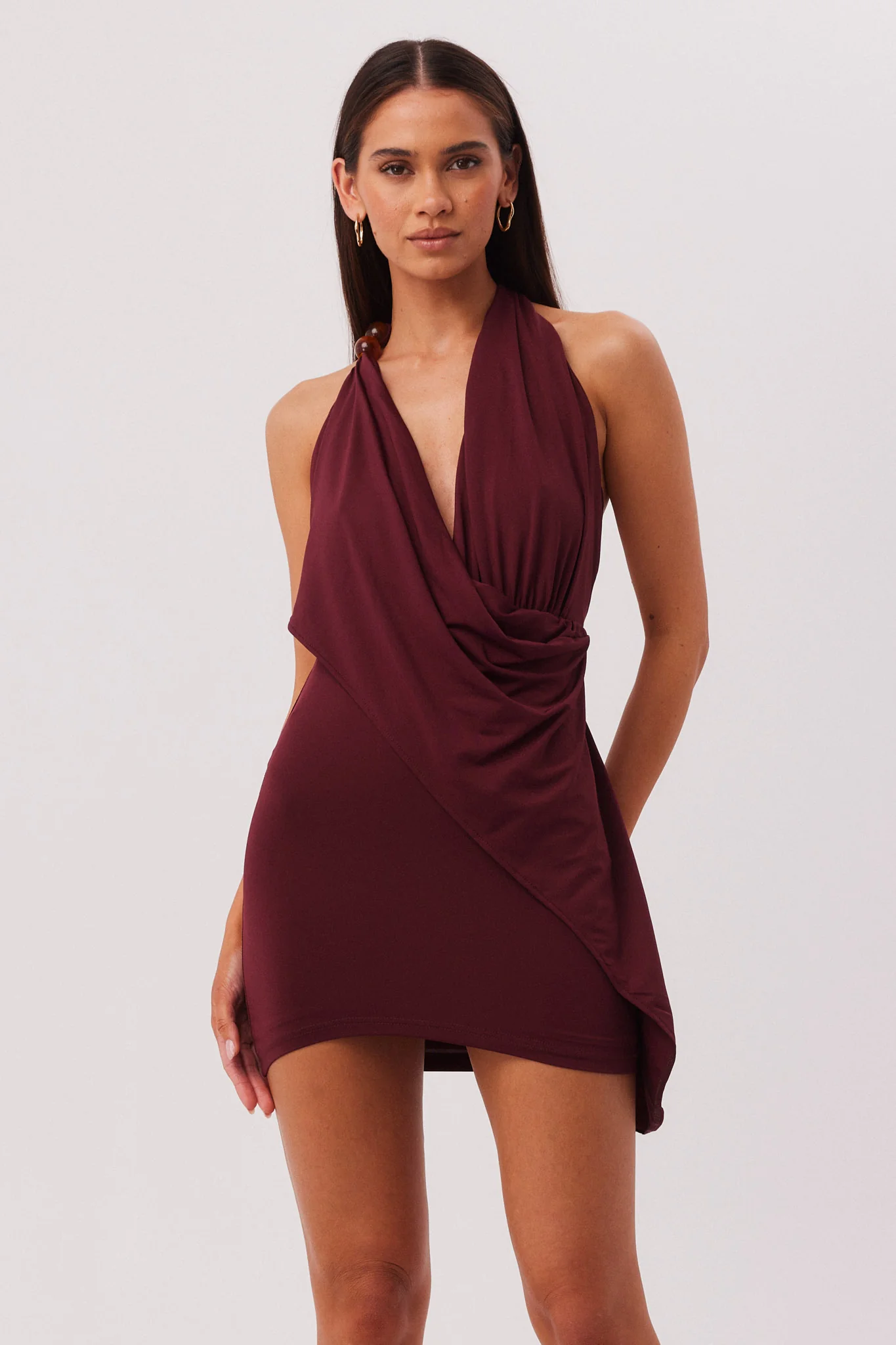 ISA DRAPE MINI DRESS - Image 2