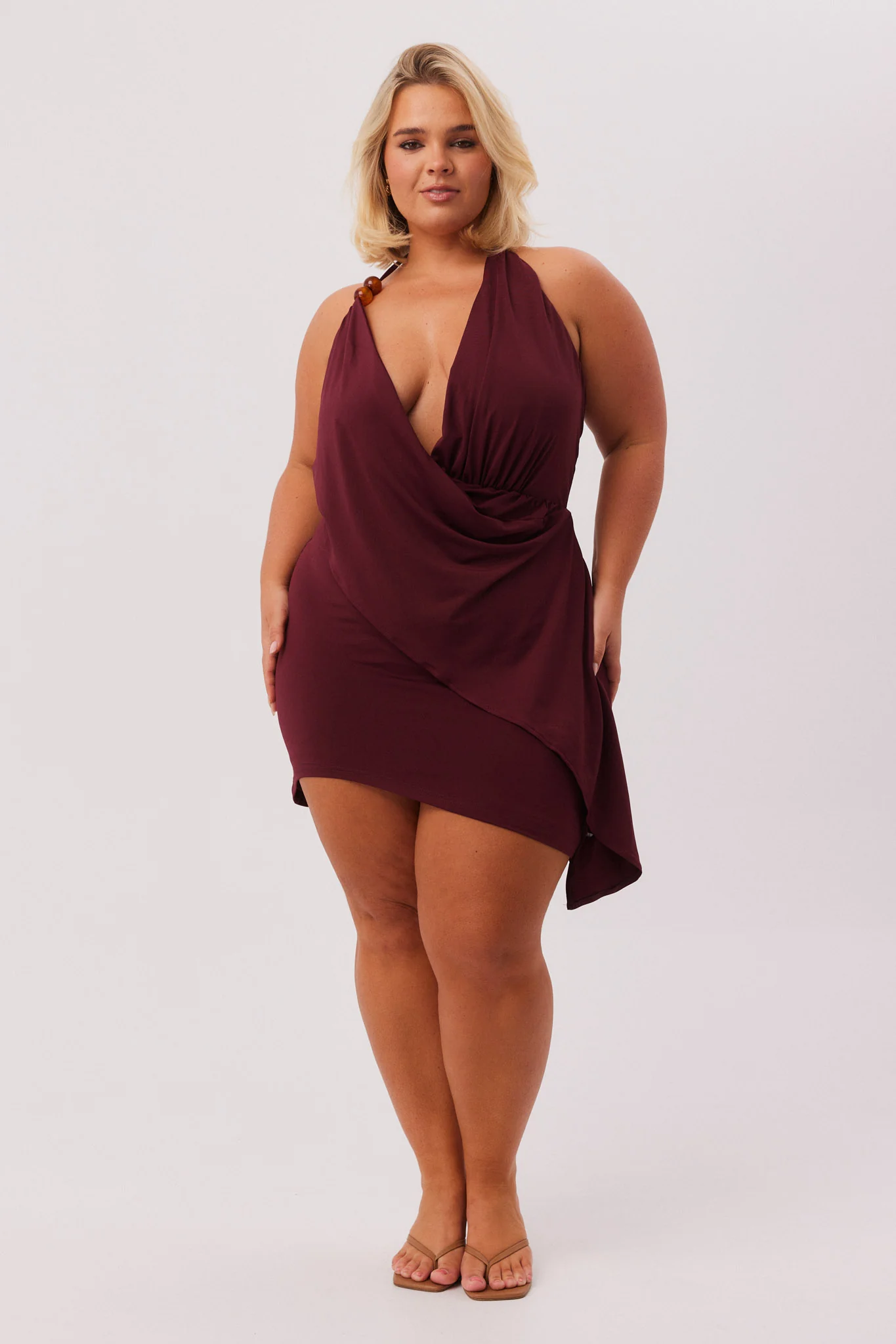 ISA DRAPE MINI DRESS - Image 3